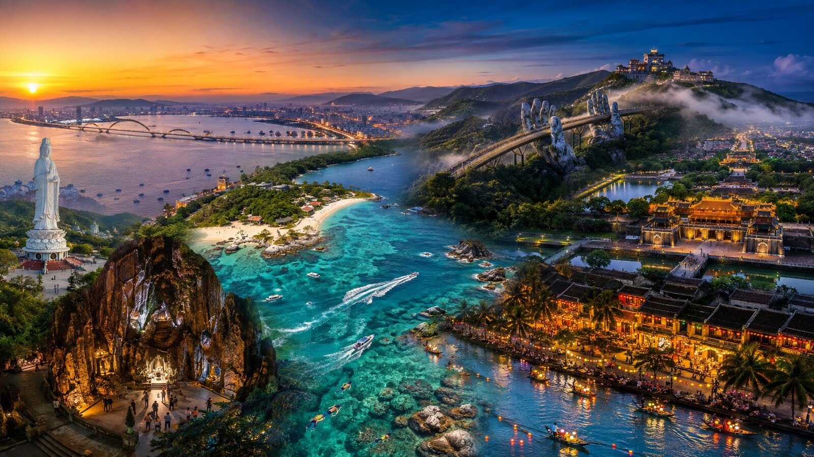 [4N3D4] Tour Đà Nẵng – Sơn Trà – Ngũ Hành Sơn – Hội An – Bà Nà Hills – Cù Lao Chàm – Huế 4 ngày 3 đêm