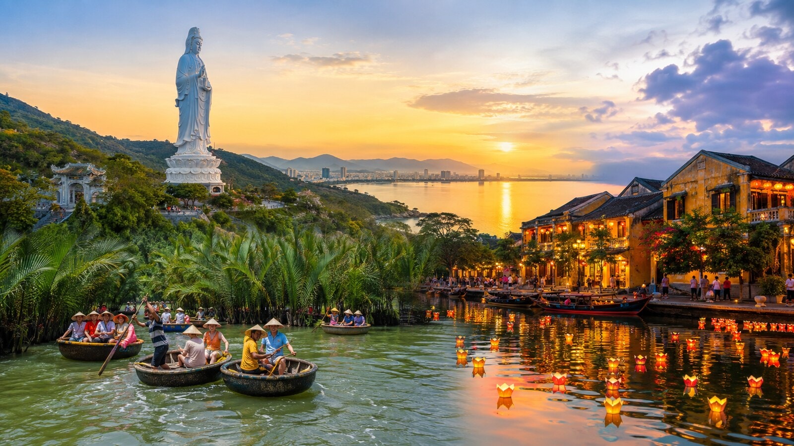 Tour Linh Ứng Sơn Trà – Rừng Dừa – Hội An – Thả hoa đăng
